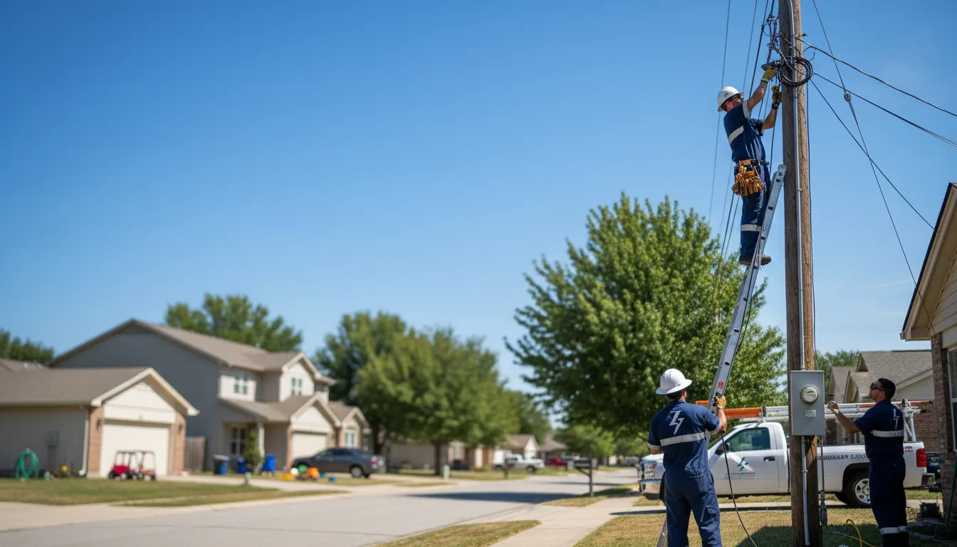 Residential electrician providing installation services in Stonewall, OK